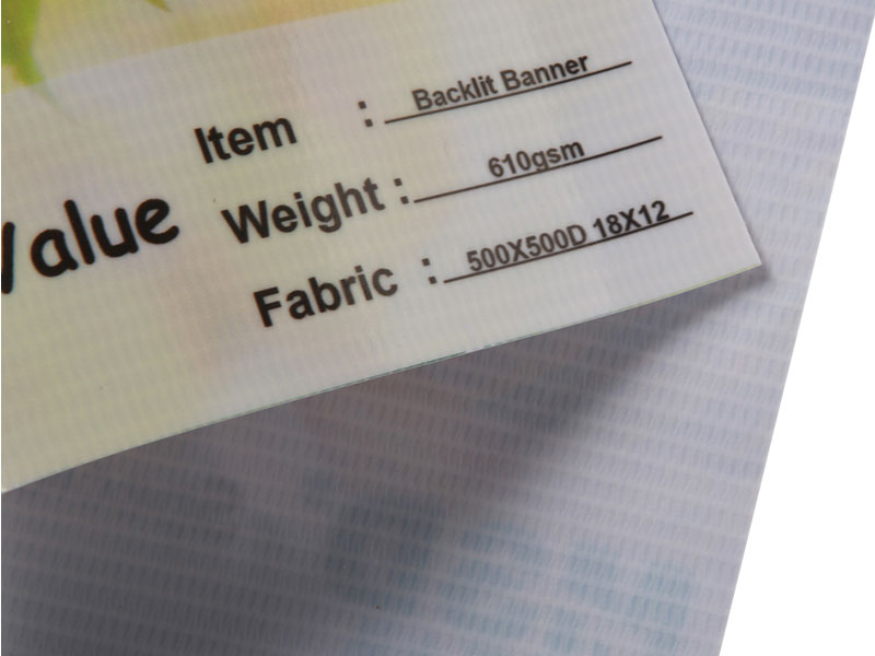610gsm Printable Laminated Backlit Flexible Banner