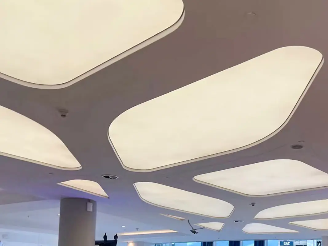 Naka-print na White PVC Vinyl Stretch Ceiling Film Naka-print na White PVC Vinyl Stretch Ceiling Film