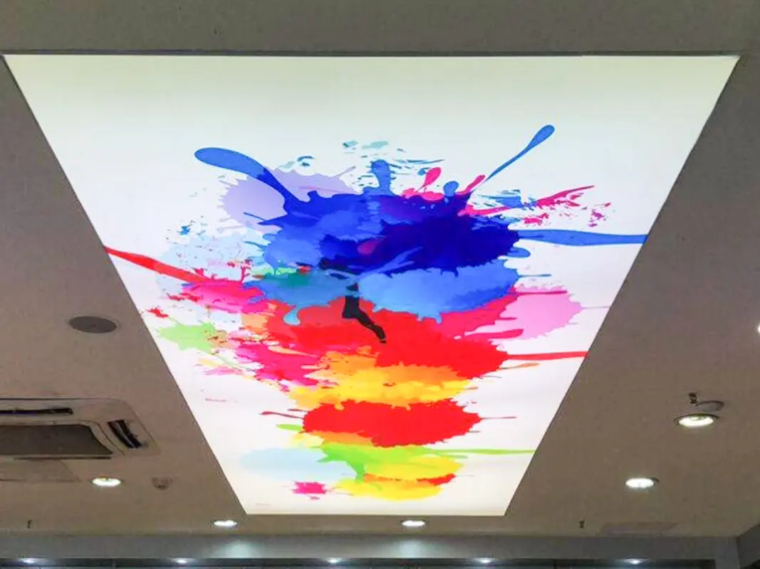 Naka-print na White PVC Vinyl Stretch Ceiling Film Naka-print na White PVC Vinyl Stretch Ceiling Film